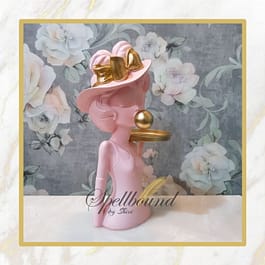 Hat Girl Platter Figurine – Pink