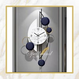 Crescent Design Metal Wall Art Clock