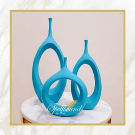 Modern & Minimalist Decorative Vases Set – Tiffany Blue