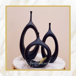 Modern & Minimalist Decorative Vases Set – Black
