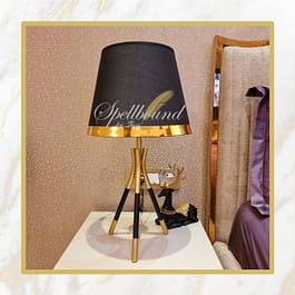 Black & Gold Tripod Stand Table Lamp